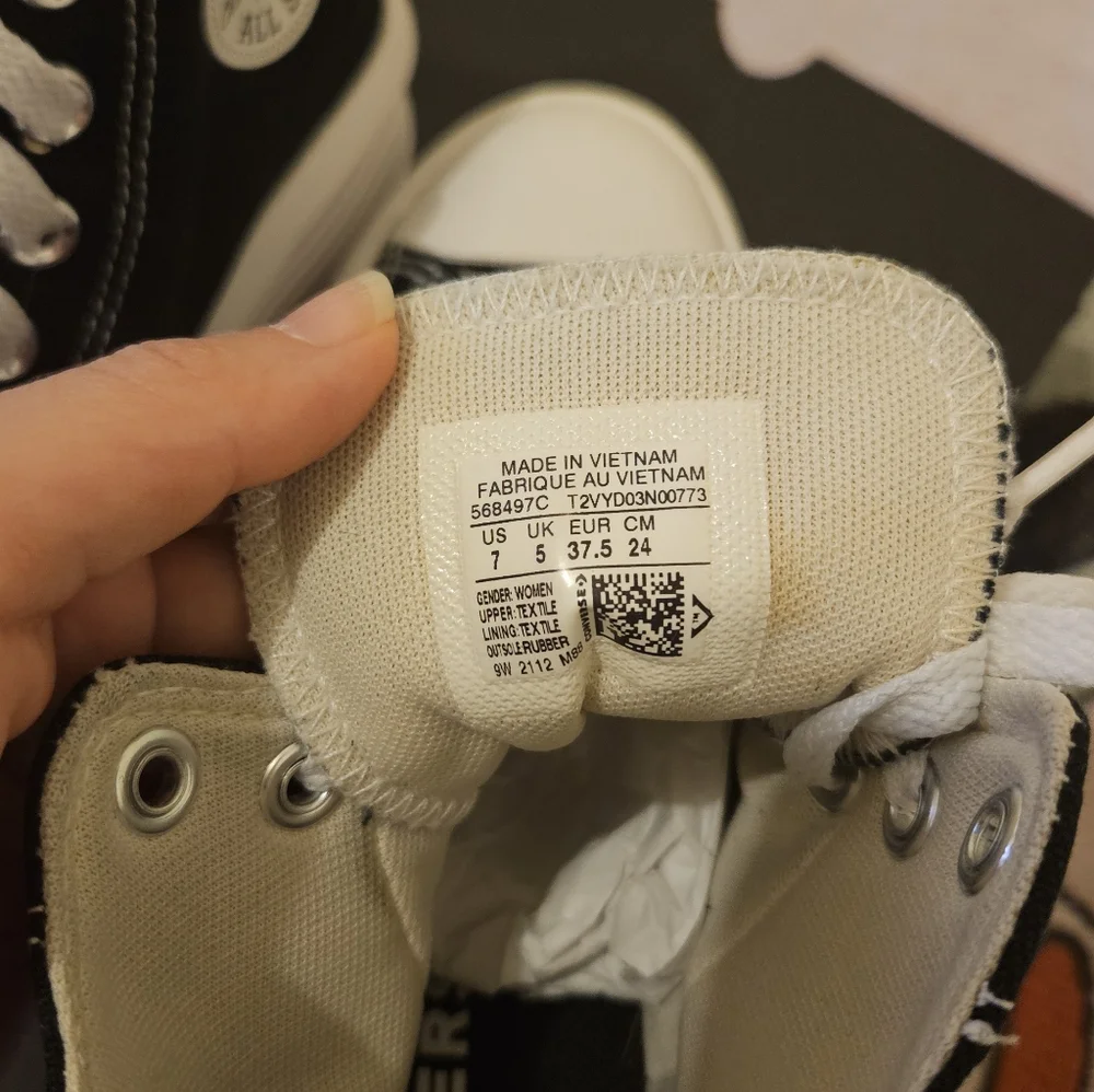 Converse Platform Chuck Taylor High Top Black White